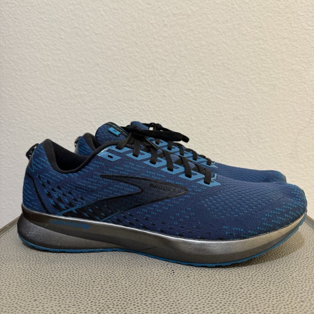 Brooks Mens Levitate Running Shoes Stealth Fit 5 Support Blue Sz 14